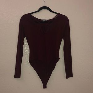 Burgundy body suit